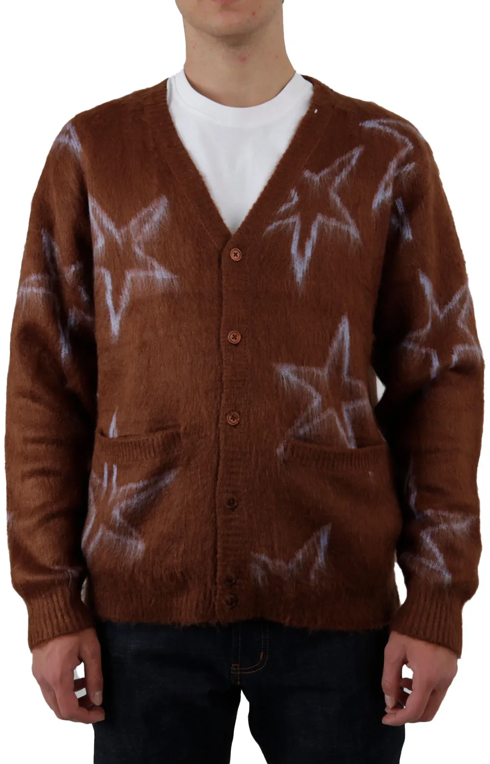 Obey Sepia Multi Intarsia Cardigan