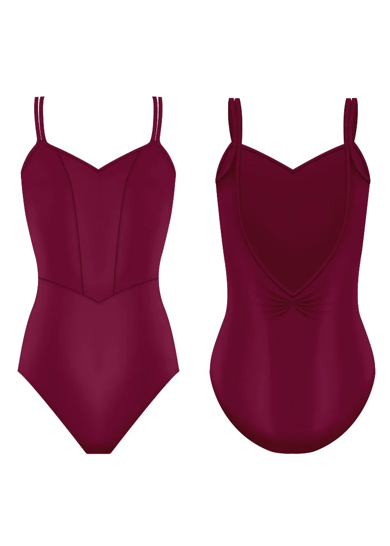 ON SALE Natasha Double Strap Camisole Leotard (Claret)