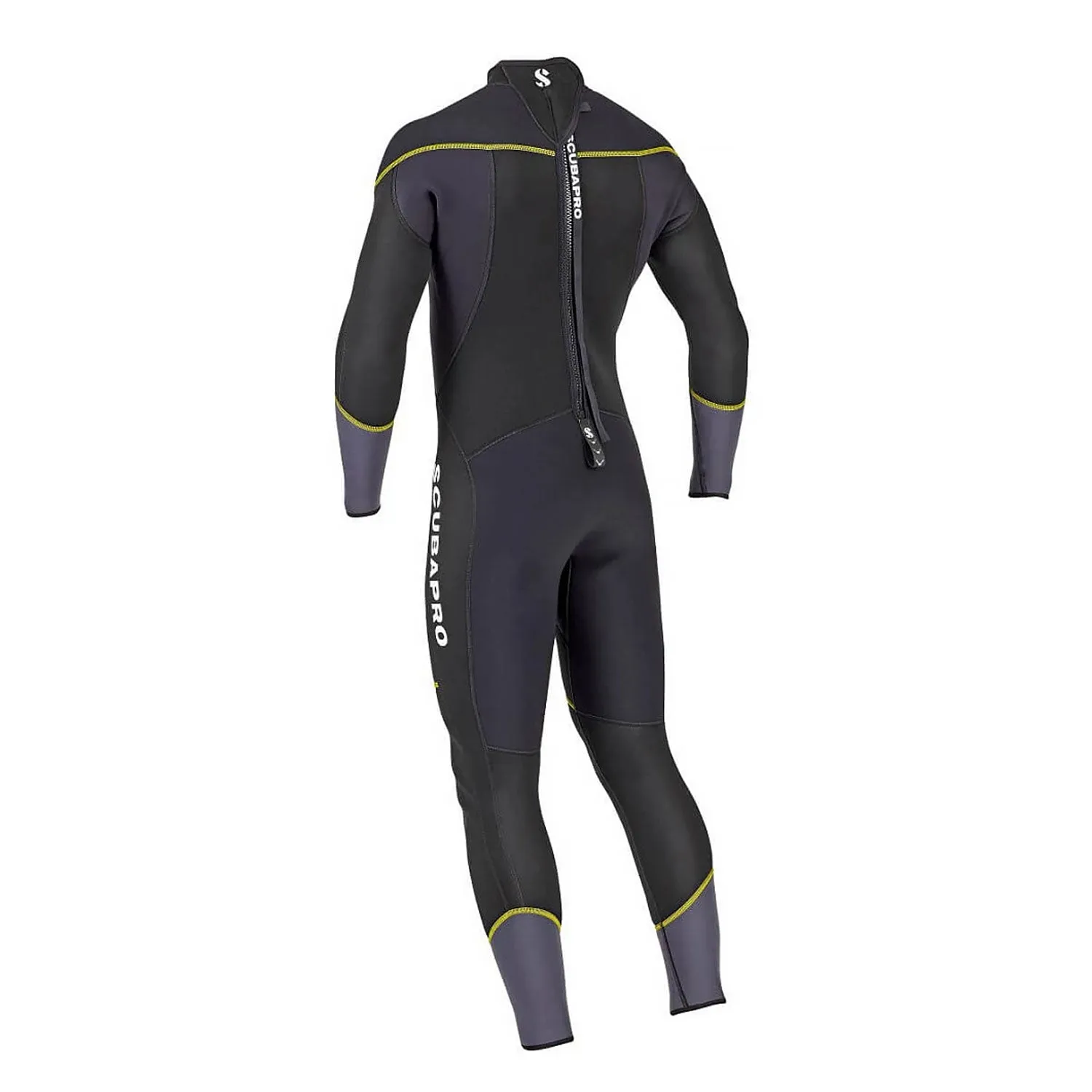 Open Box ScubaPro Men's Sport Steamer 3mm Bzip Wetsuit - Black/Yellow - XXLarge