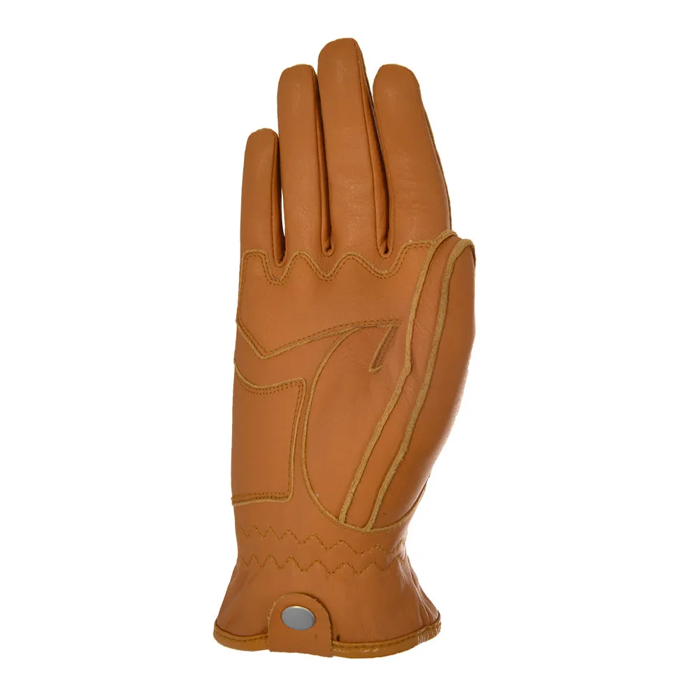 Oxford Radley Leather Women Motorcycle Gloves Tan