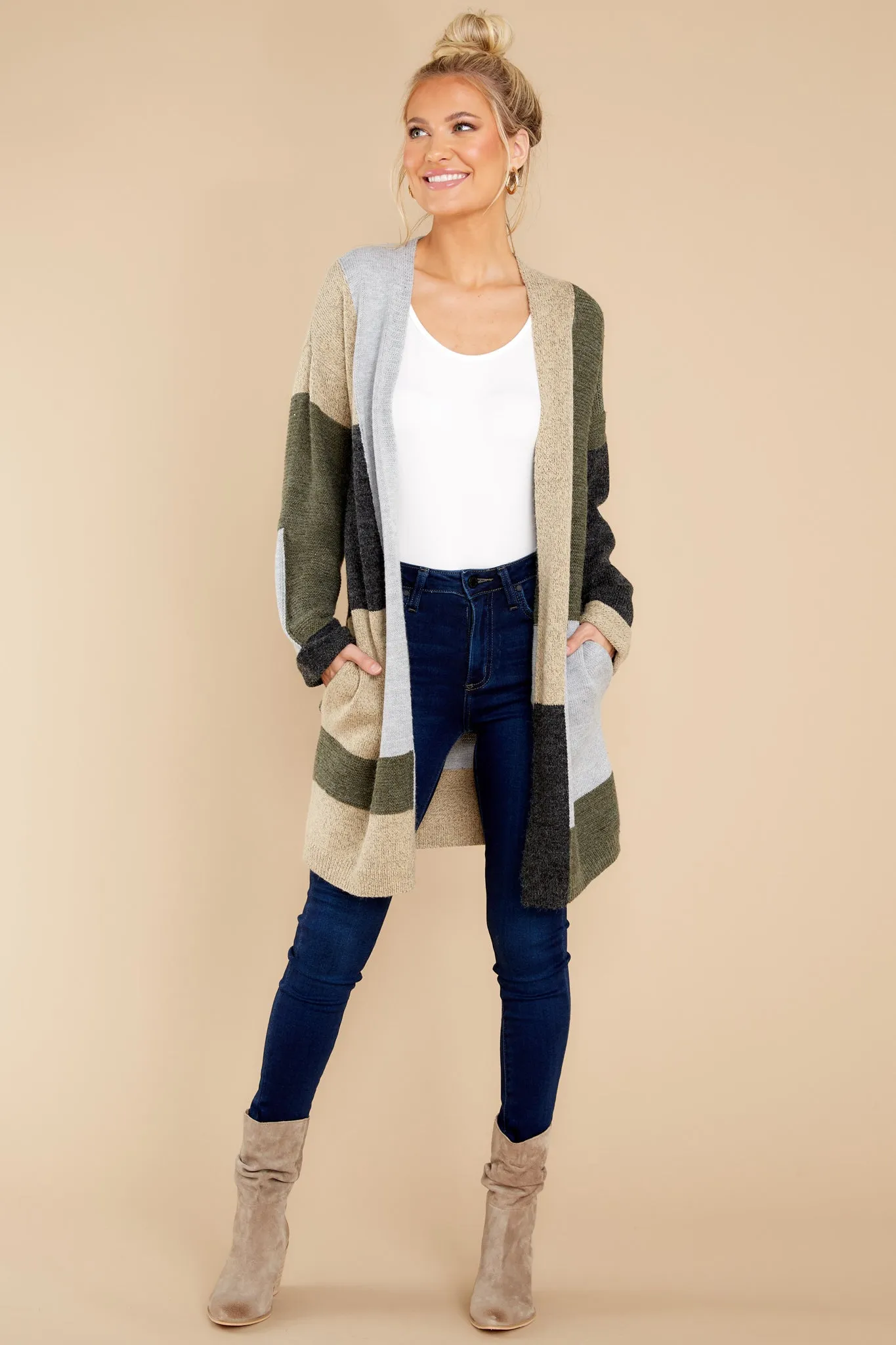 Penthouse Sweet Olive Multi Cardigan