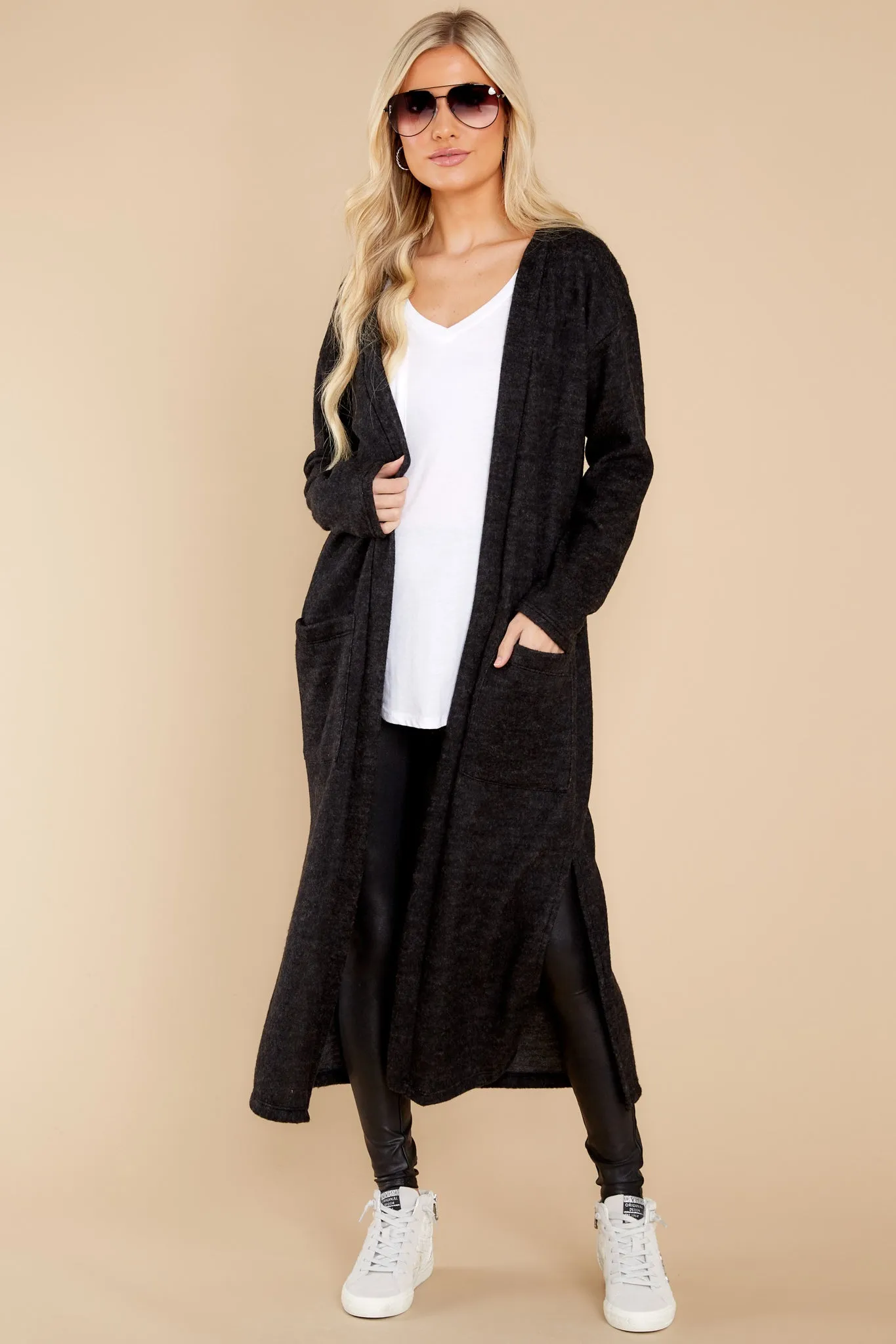 Perfect Companion Charcoal Grey Cardigan