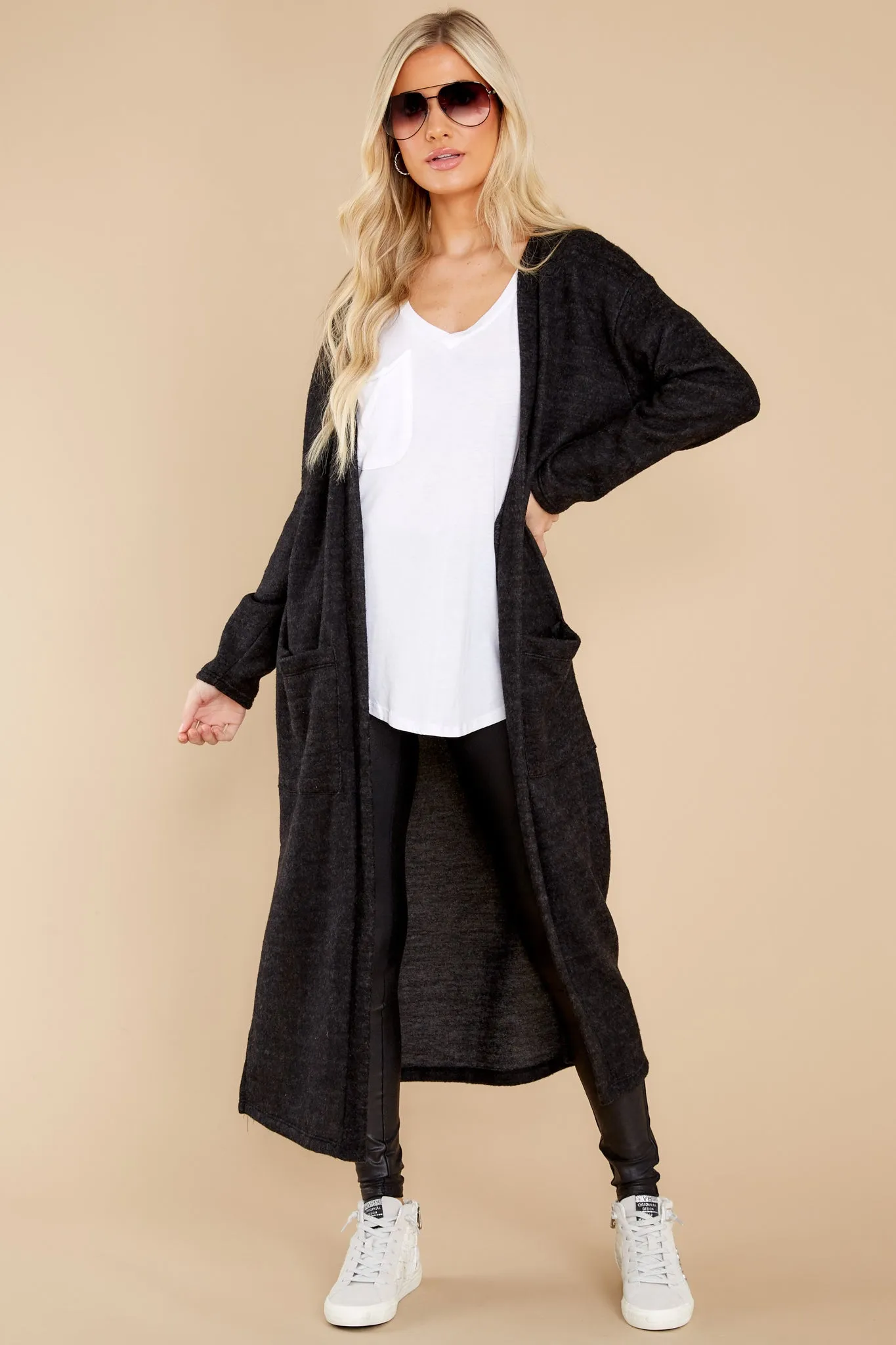 Perfect Companion Charcoal Grey Cardigan