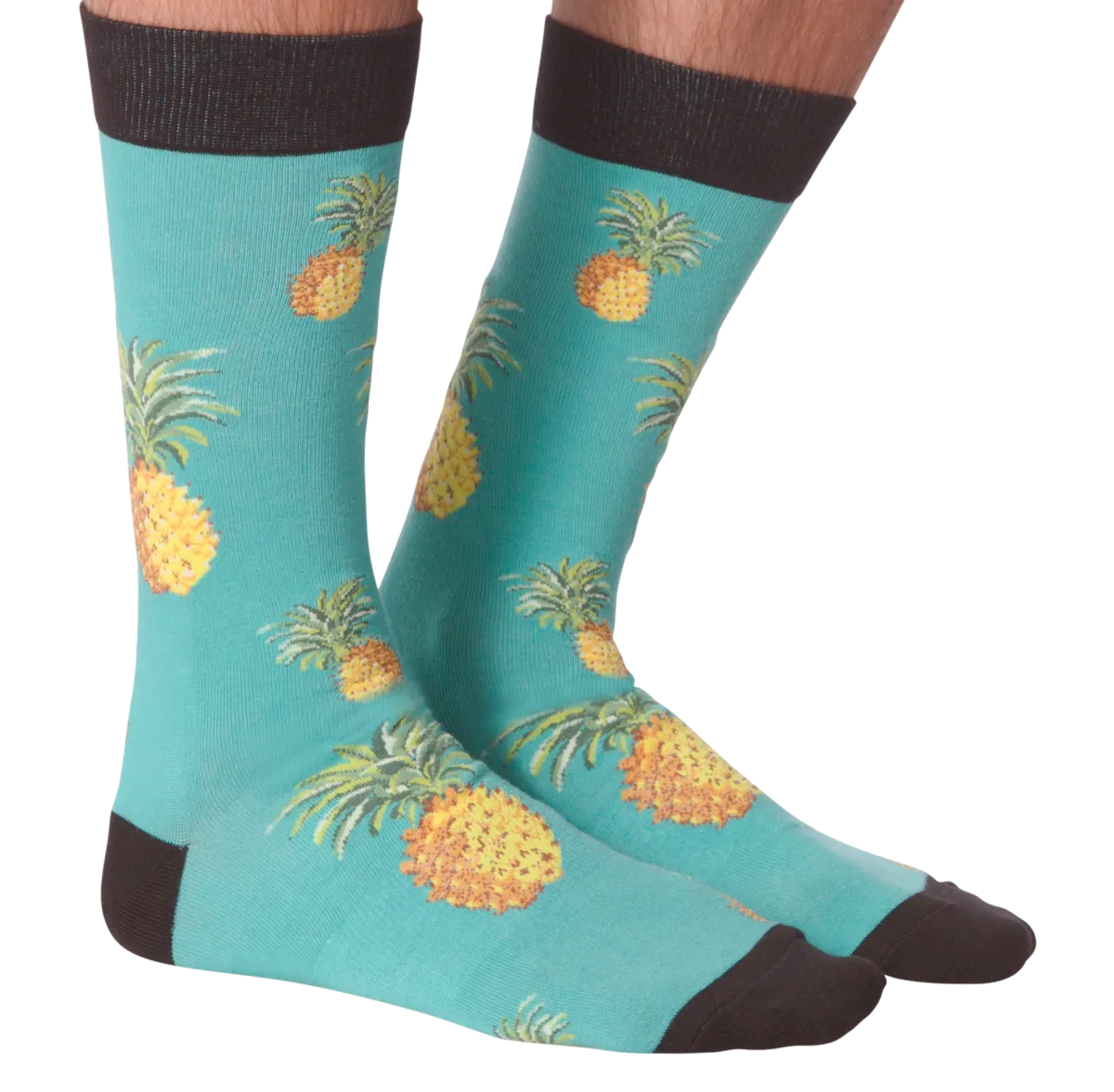 Pineapples (Turquoise) Men's Crew Socks