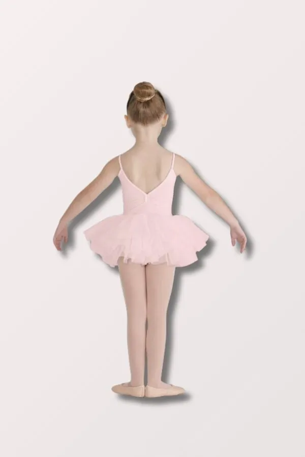 Pink Heart Mesh Front Tutu Leotard - Candy Pink