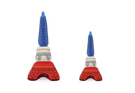 P.L.A.Y. Totally Touristy Squeaky Plush Dog toys, Eiffel Tower