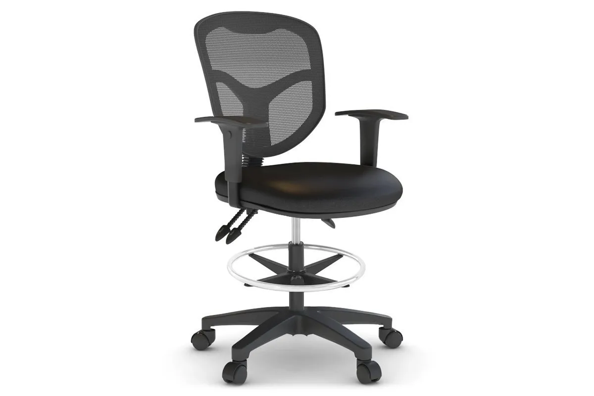 Plover Ergonomic Drafting Chair - Synthetic Leather Seat