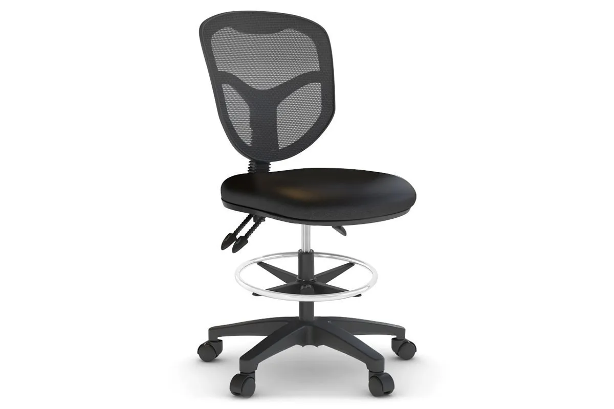 Plover Ergonomic Drafting Chair - Synthetic Leather Seat