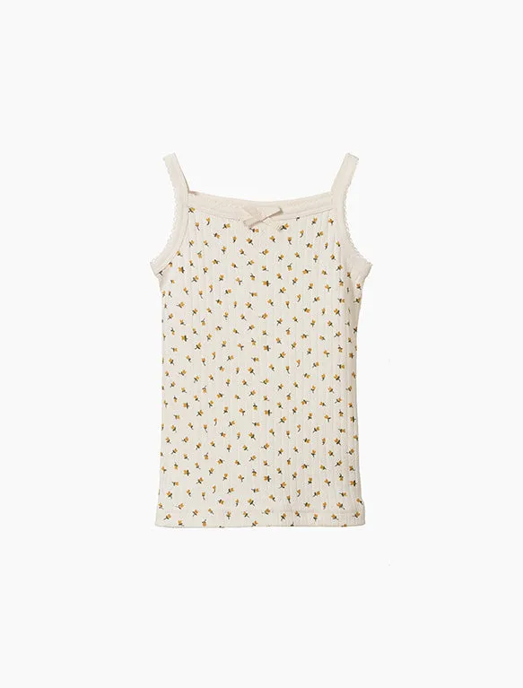 Pointelle Camisole in Tulip Print