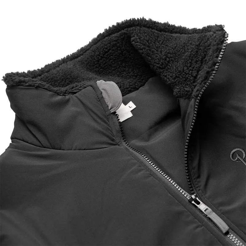 Politics Full Zip Sherpa Jacket - Dark Shadow