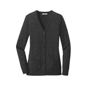 Port Authority Ladies Marled Cardigan Sweater