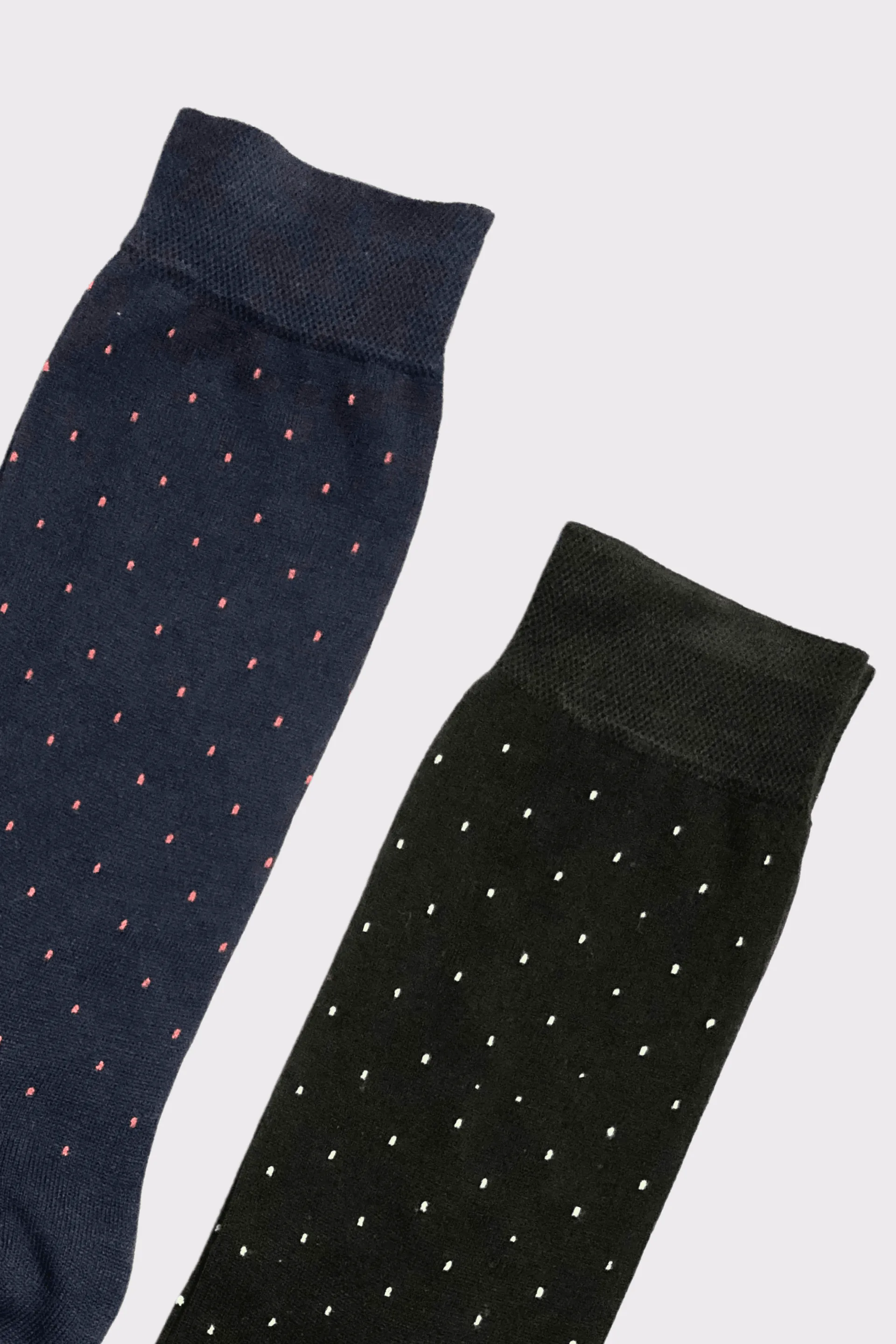 Premium Dotted Socks Pack of 4 (Black & Blue)