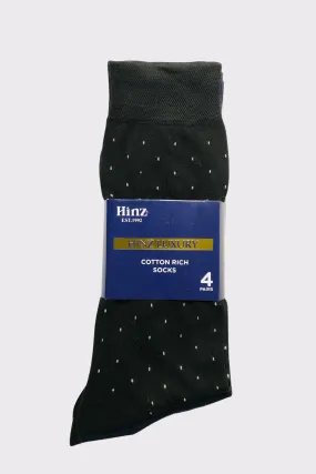 Premium Dotted Socks Pack of 4 (Black & Blue)