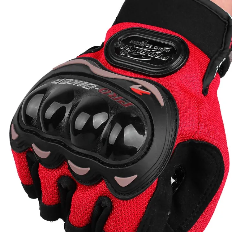 PRO-BIKER PRO01C Outdoor Cycling Glove Motorcycle Anti-Drop Safety Protection Half-Finger Glove, Specification: XXL(Red)