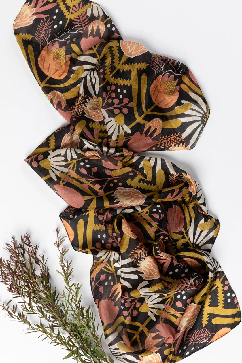 Protea Silk Scarf