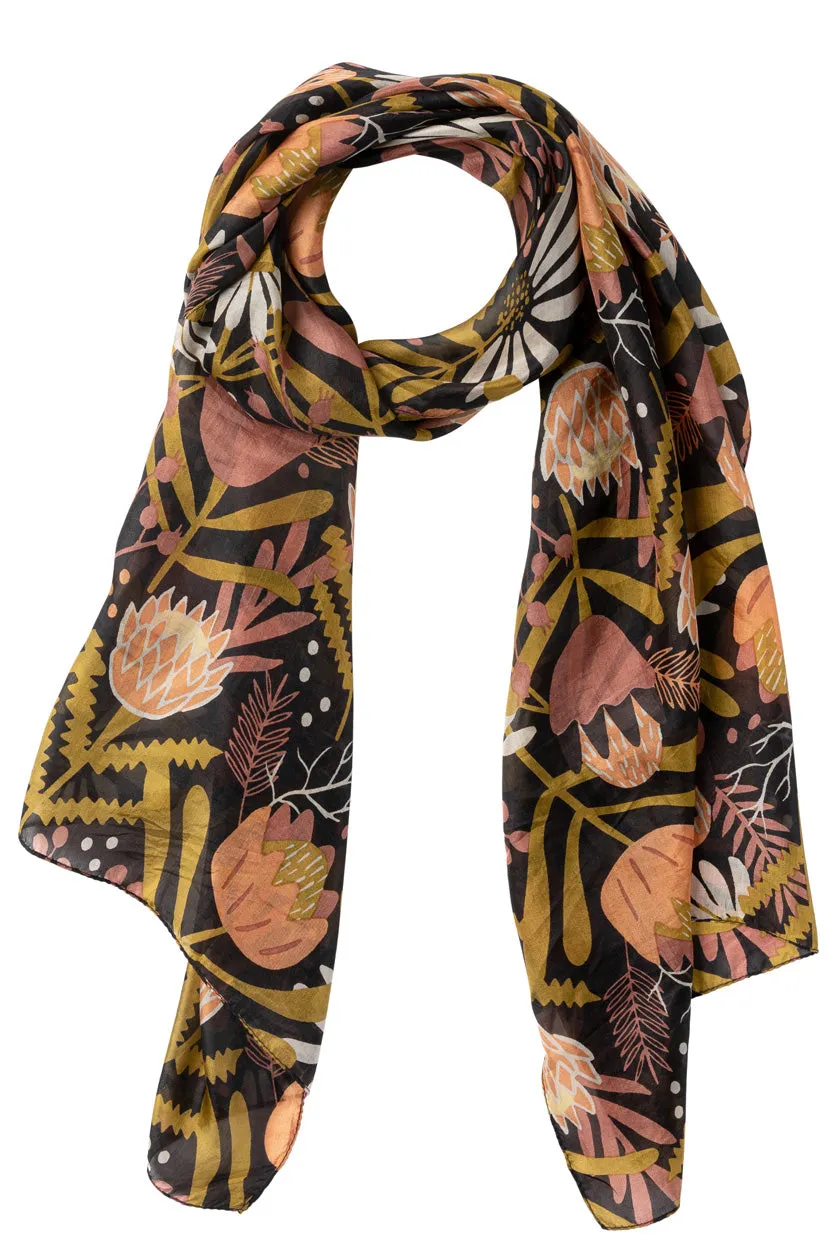 Protea Silk Scarf