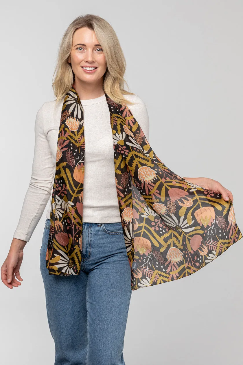 Protea Silk Scarf