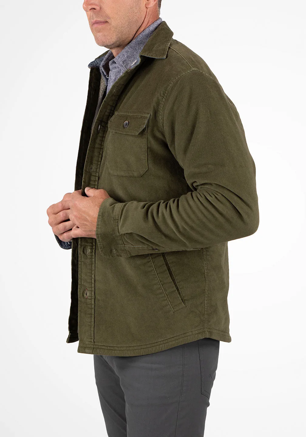 Puretec Cool® Sherpa Lined Cord Shirt Jacket