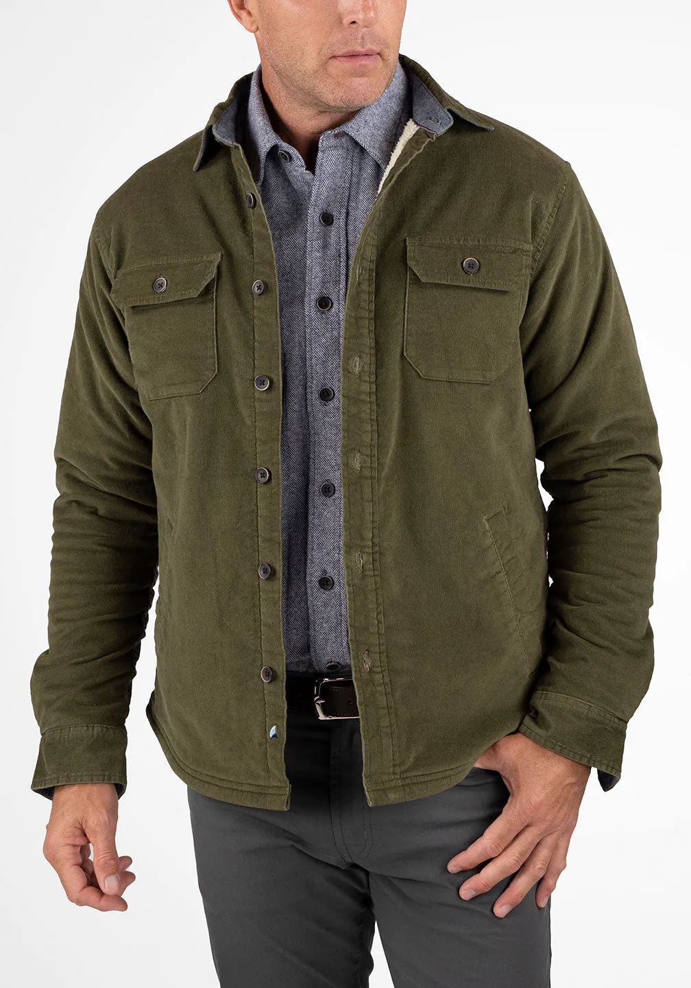 Puretec Cool® Sherpa Lined Cord Shirt Jacket