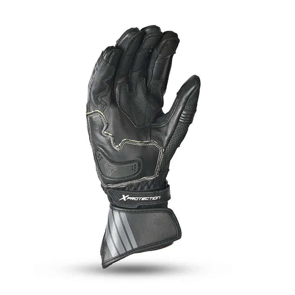 R-TECH GP Motorbike Gloves Black