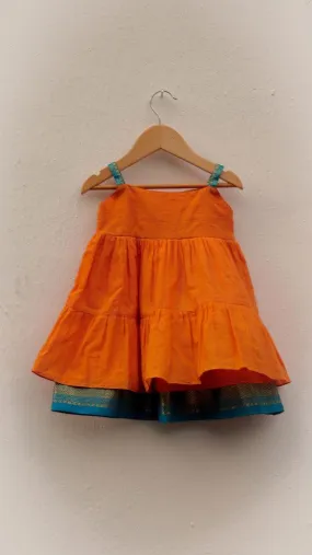 Rachana Orange Kanchipuram Dress