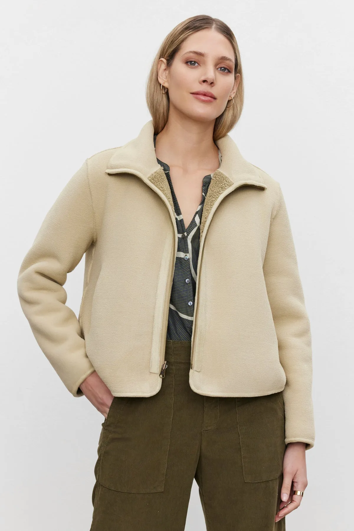 REBA REVERSIBLE SHERPA JACKET