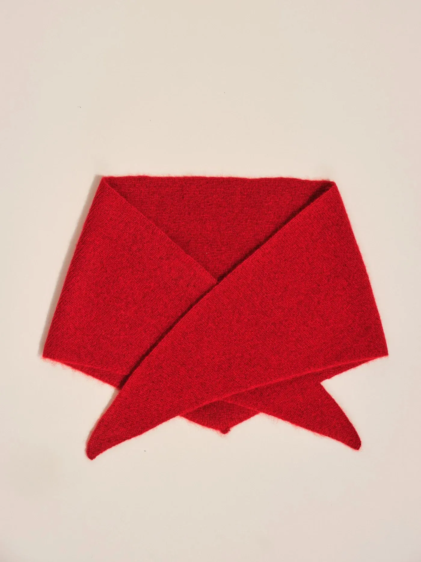 Red Cashmere Triangle Scarf