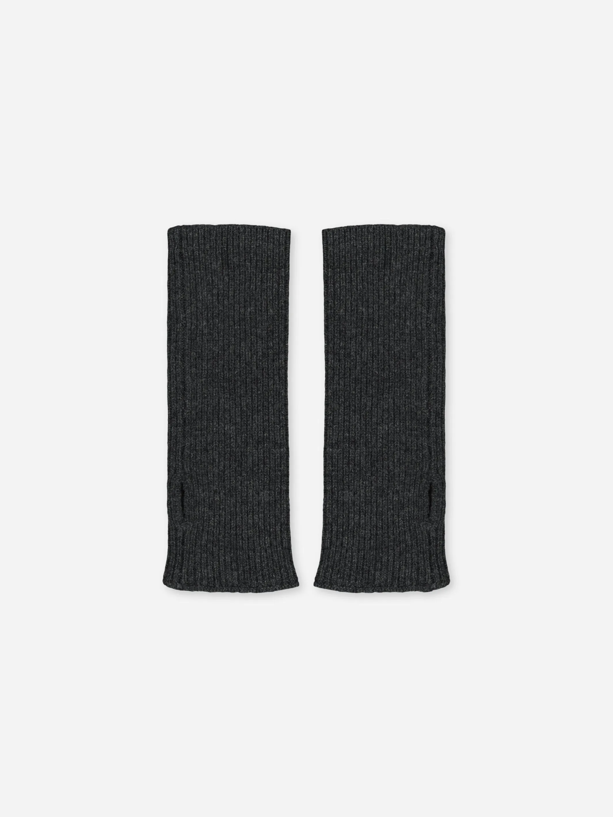 RIBBED HAND WARMERS ANTHRACITE