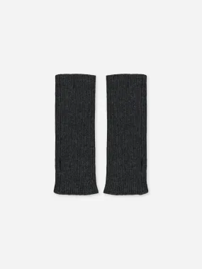 RIBBED HAND WARMERS ANTHRACITE