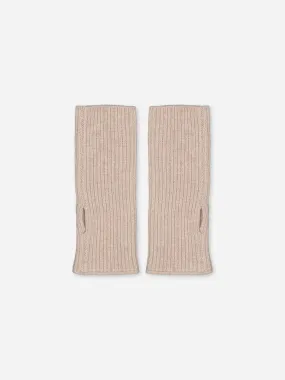 RIBBED HAND WARMERS BEIGE