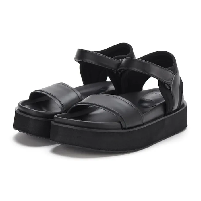 Rollie Womens Ace Sandal All Black Leather