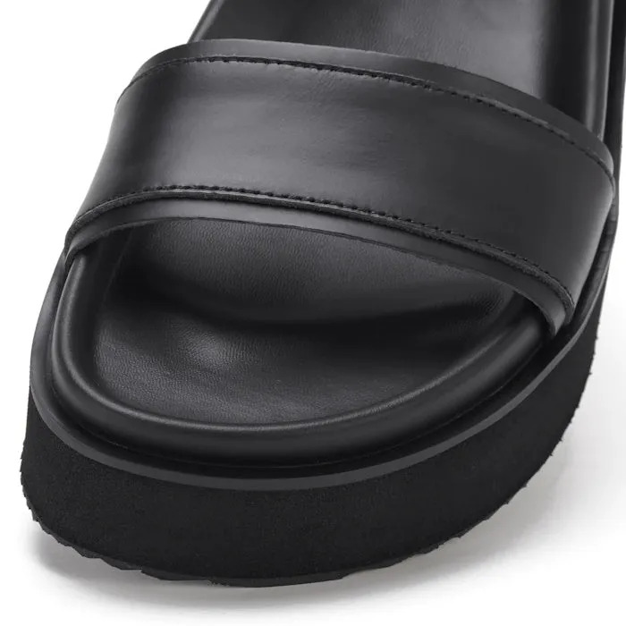 Rollie Womens Ace Sandal All Black Leather