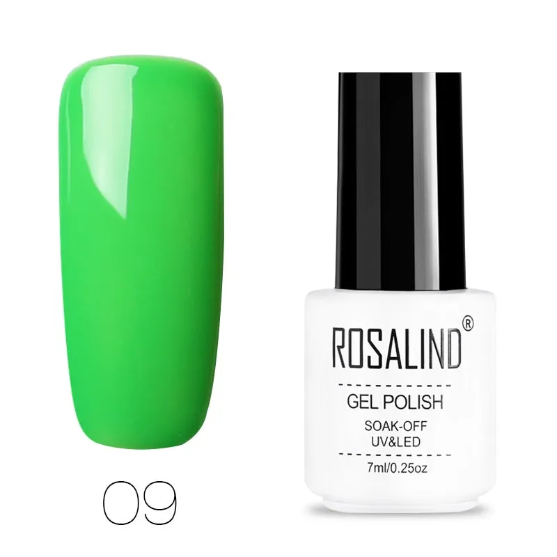 ROSALIND Gel Polish Set All For Manicure Semi Permanent Vernis top coat UV LED Gel Varnish Soak Off Nail Art Gel Nail Polish