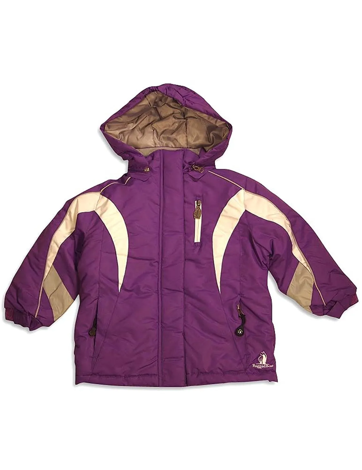 Rugged Bear - Little Girls' Plaid Hooded Winter Jacket