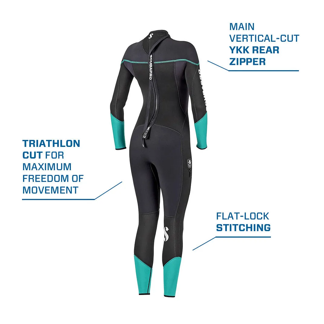 Scubapro Sport Wetsuit - 3mm - Black/ Turquoise - Women