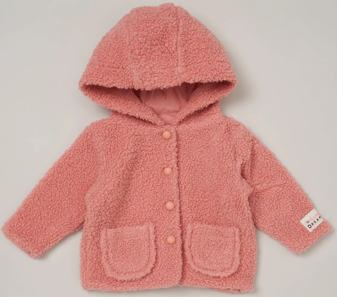 Sherpa Hooded Jacket - Pink (0-18m) (PK4) C05819