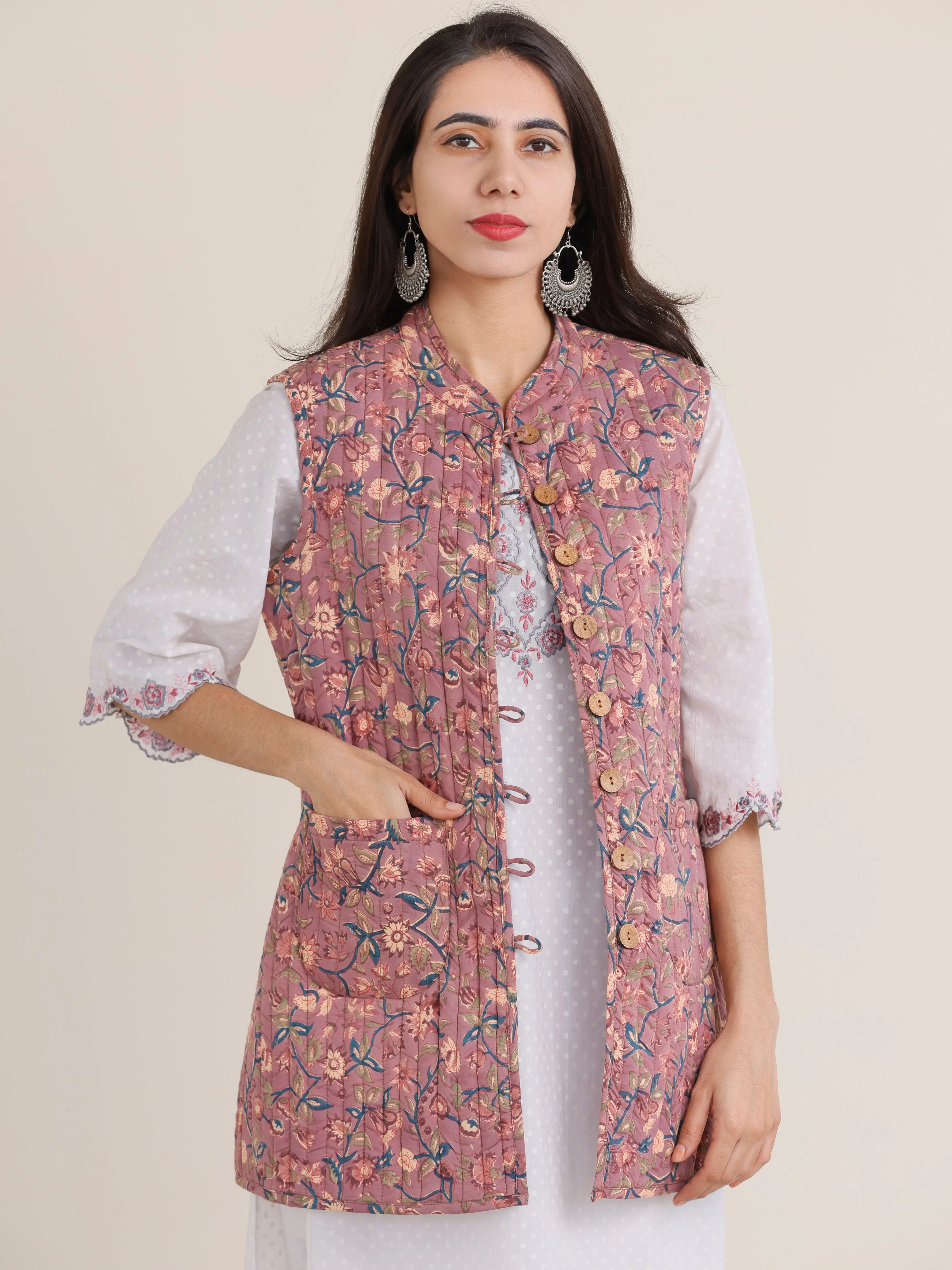 Shishir Nyra Quilted Reversible Sleeveless Jacket