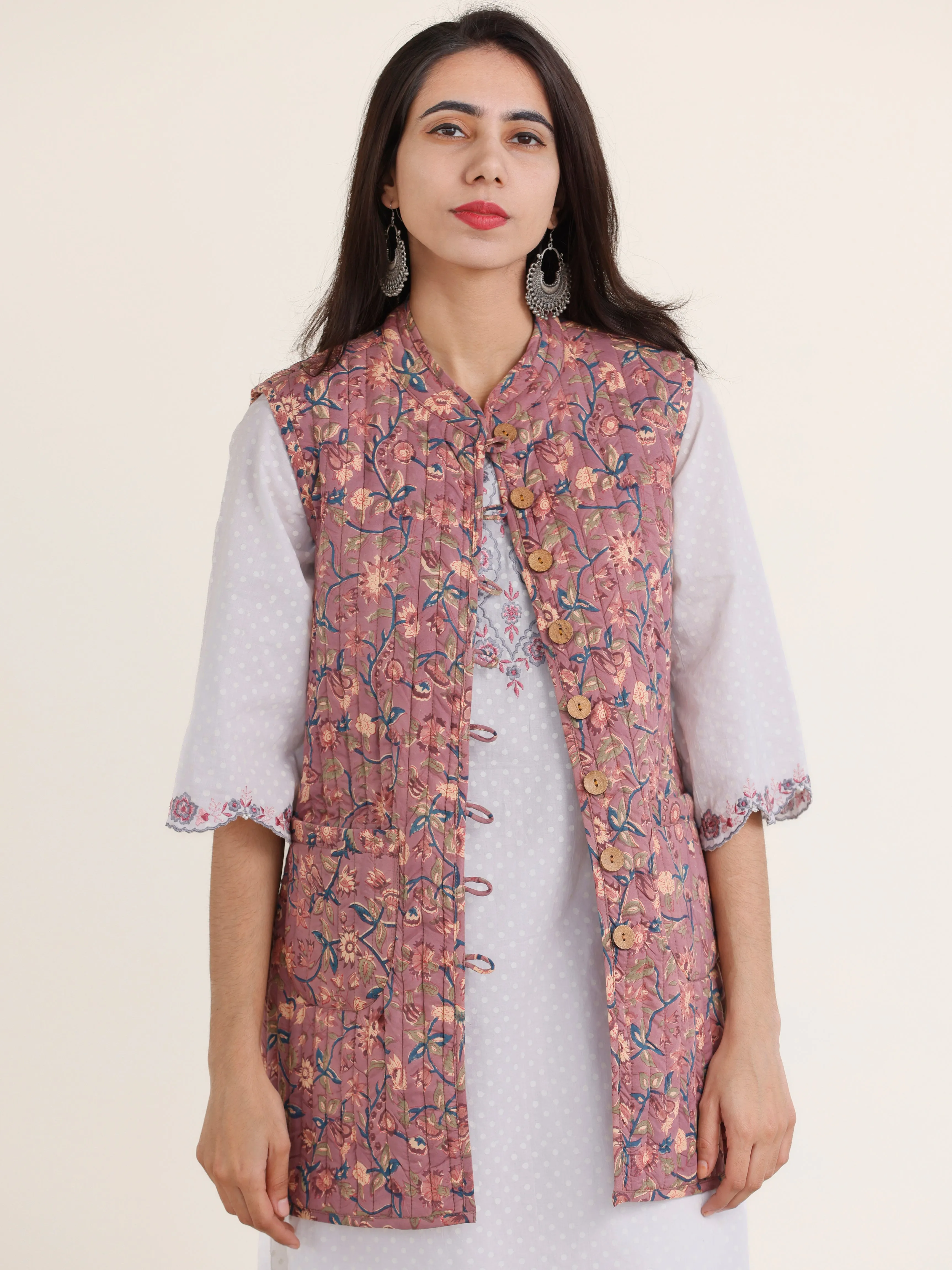 Shishir Nyra Quilted Reversible Sleeveless Jacket