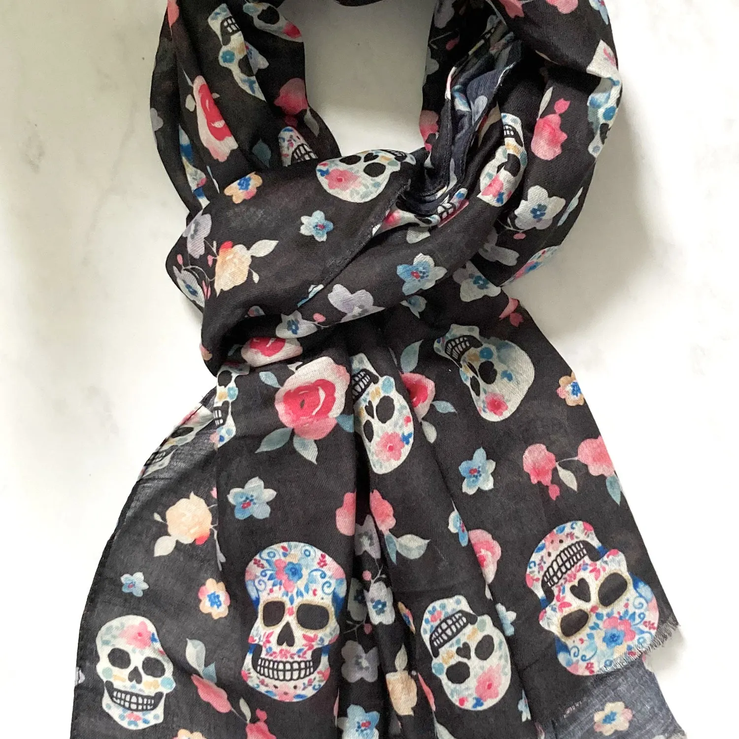 Skull Print Scarf