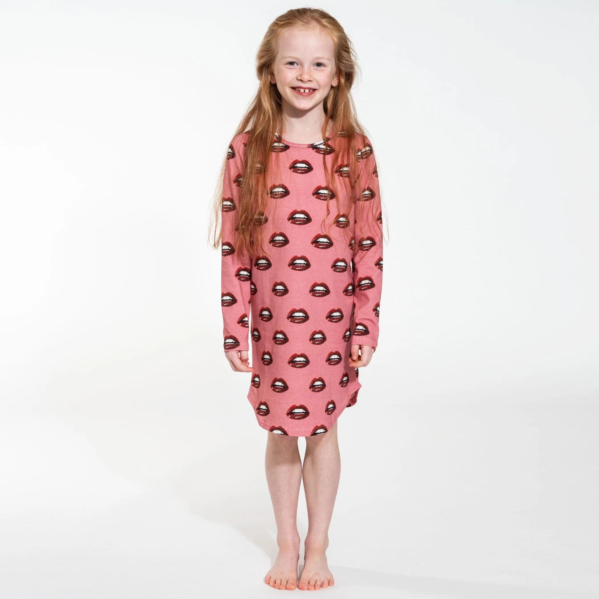 SNURK Kiss Kiss Long Sleeve Dress Kids