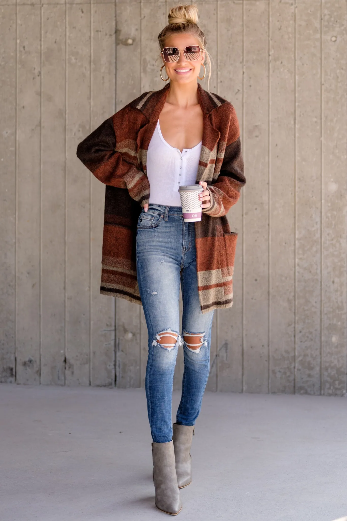 Sparrow Amber Brown Cardigan