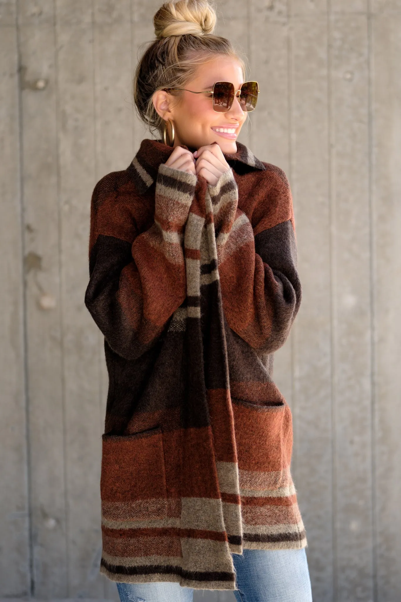 Sparrow Amber Brown Cardigan