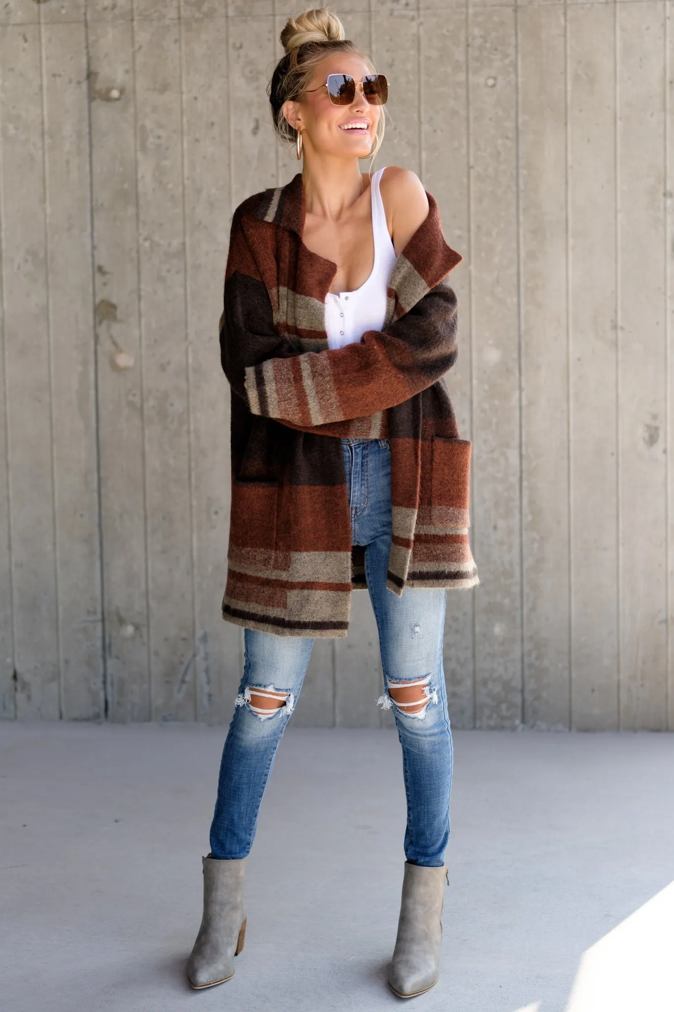 Sparrow Amber Brown Cardigan