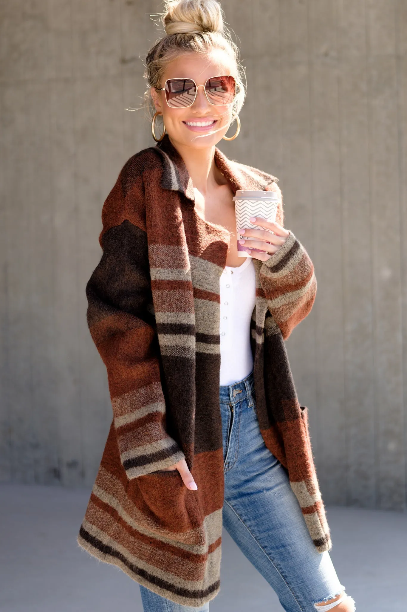 Sparrow Amber Brown Cardigan