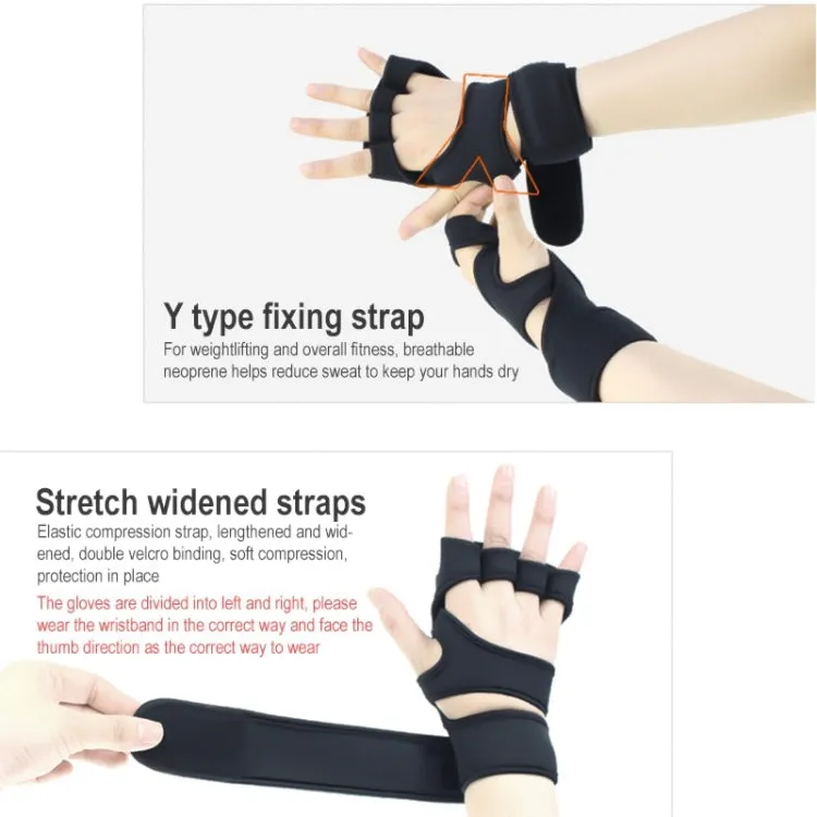 Sports Riding Gloves Silicone pull-up Exercise Gloves, Size:L(Regular Black)