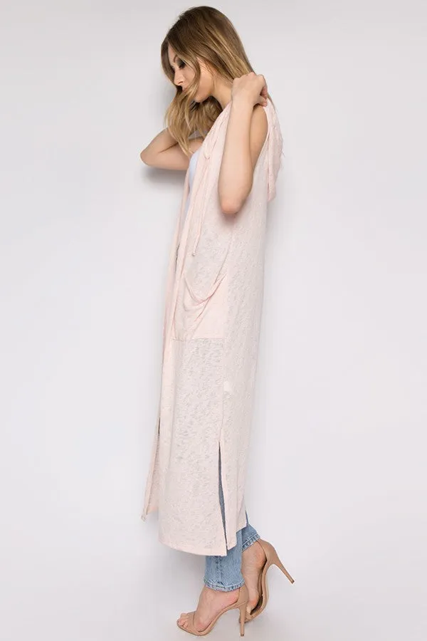 Spring and Summer Beach Sleeveless Long Mid Length Cardigans