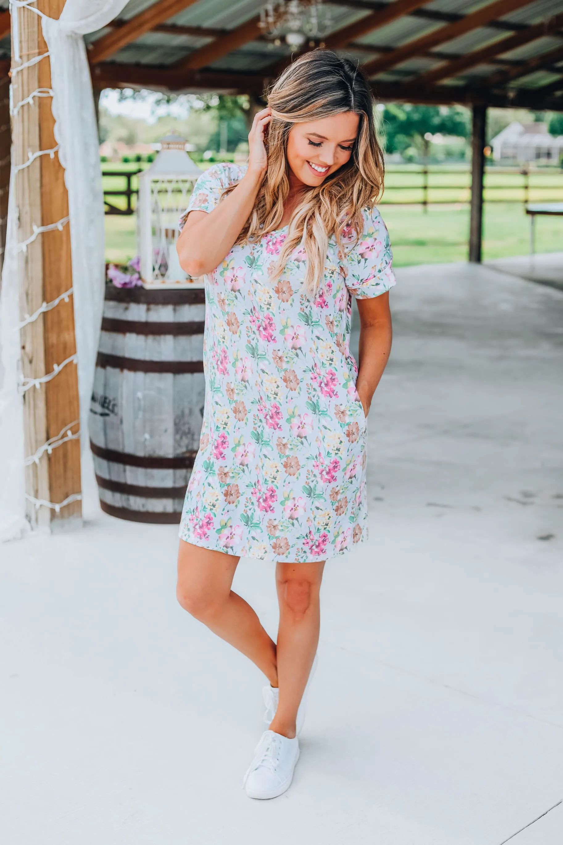 Spring Fever Floral T-shirt Dress