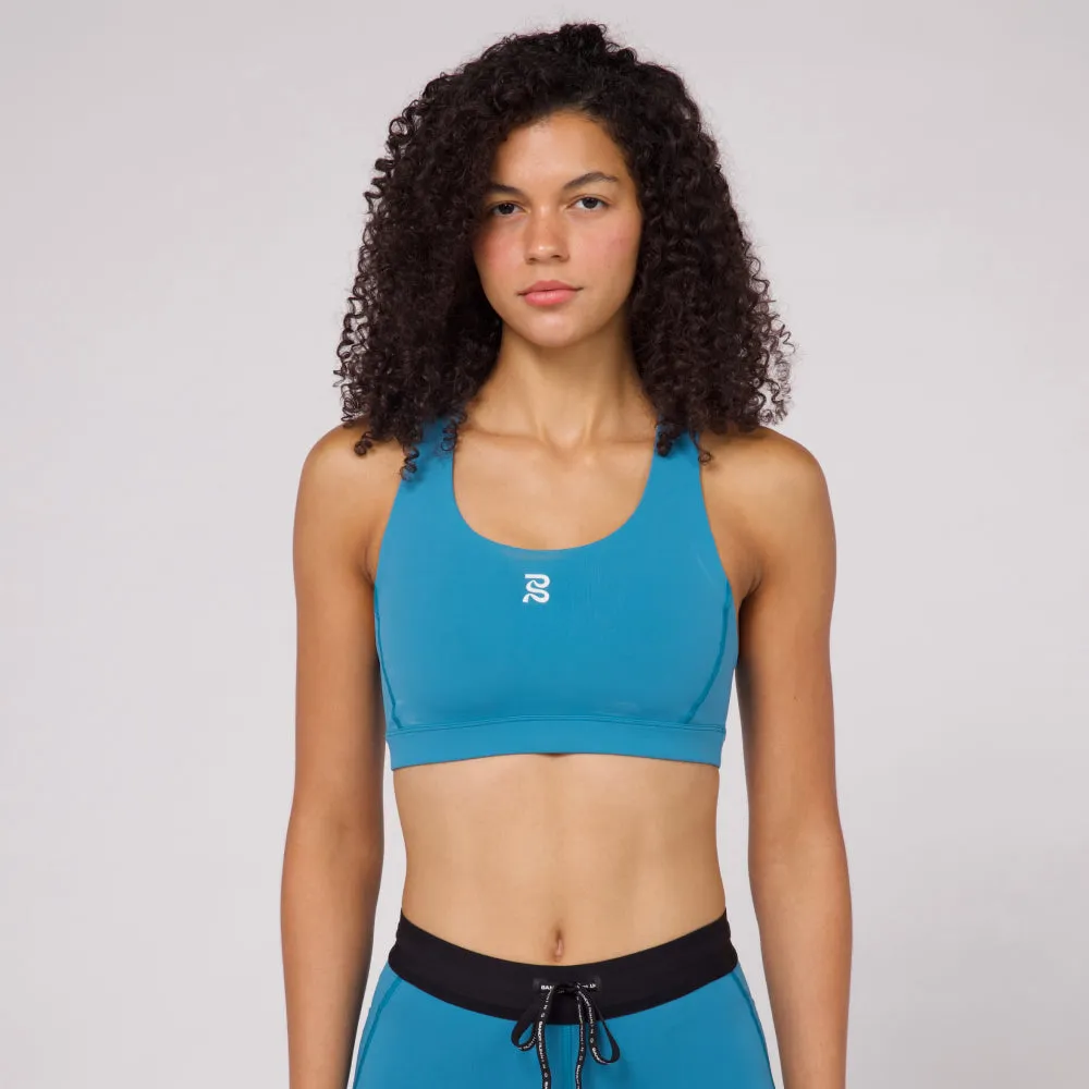 Stamina™ Scoop Neck Run Bra - Tide Pool