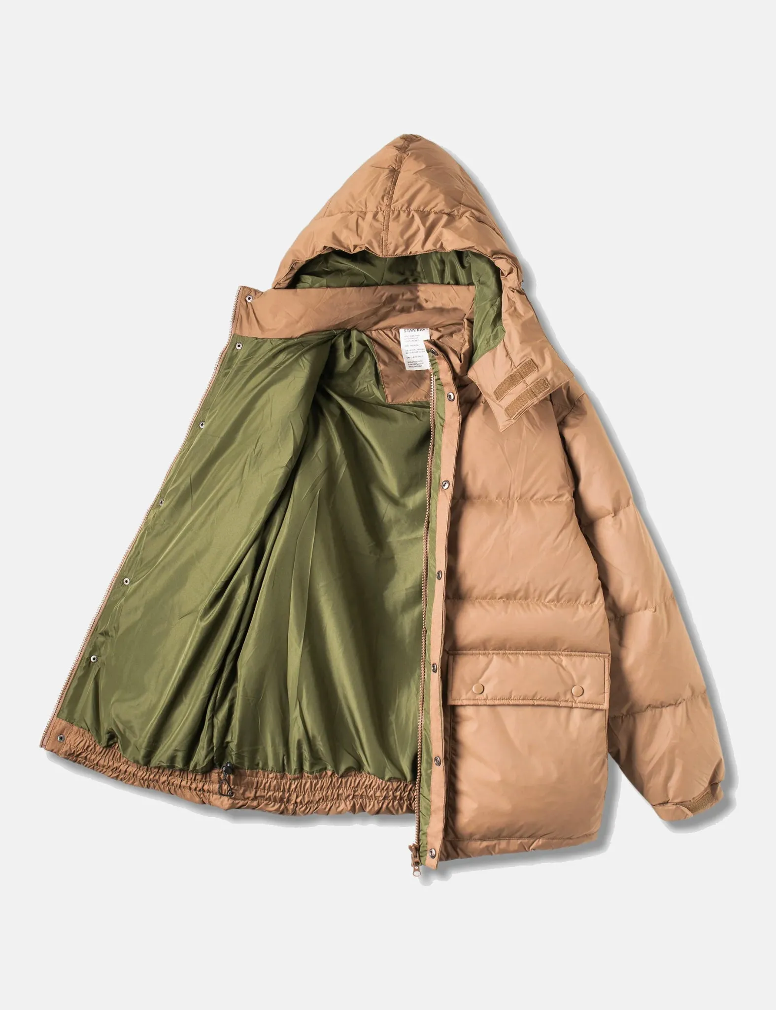 Stan Ray Down Jacket (Removable Hood) - Dusk Khaki