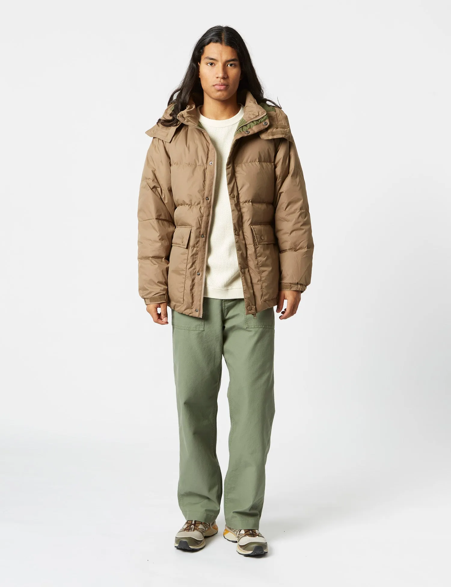 Stan Ray Down Jacket (Removable Hood) - Dusk Khaki